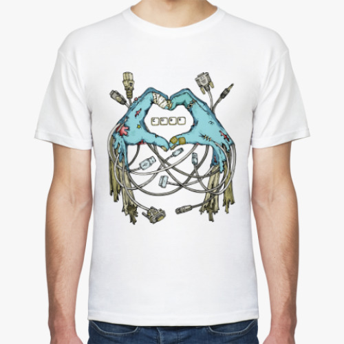 Футболка с принтом Coder hands
