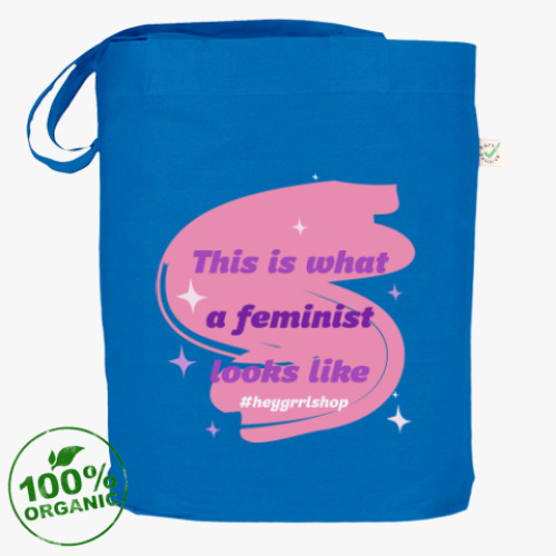 Сумка шоппер с принтом  F*** slogan