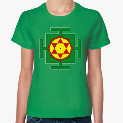 Женская футболка с принтом Кришна-гопал-янтра