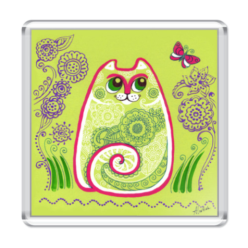 Магнит с принтом Предчувствие бабочек в животе