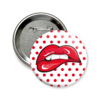 Значок 58 мм Губы: поп-арт