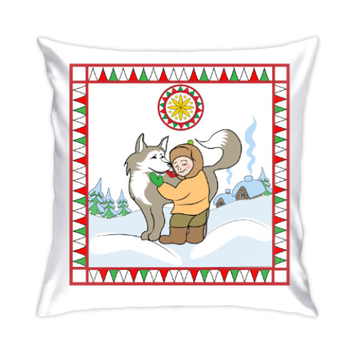 Подушка с принтом Год собаки, подарок