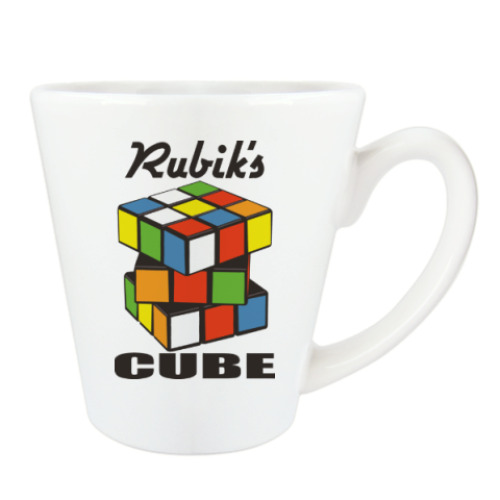 Чашка Латте с принтом Кубик Рубика | Rubiks Cube