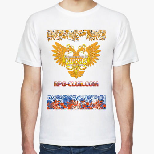 Футболка с принтом РПГ-клуб Хохлома и Гжель