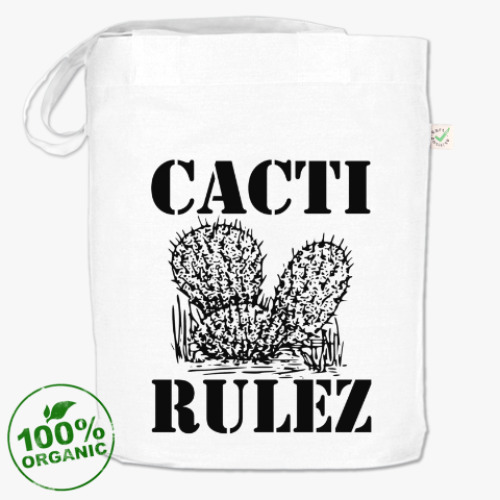 Сумка шоппер с принтом Cacti Rulez