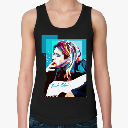 Женская майка с принтом Kurt Cobain