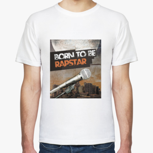 Футболка с принтом Born to be RapStar