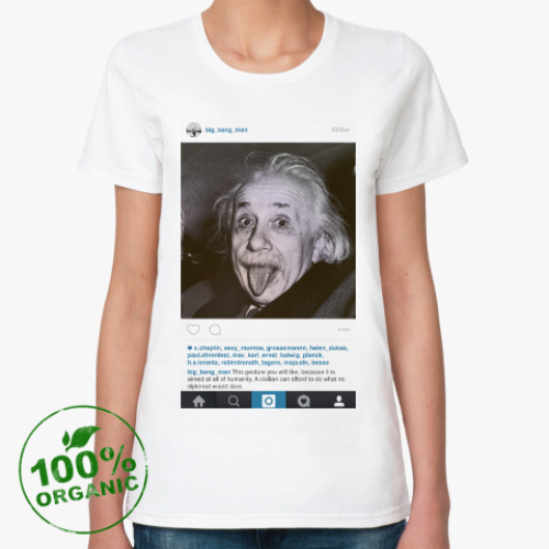 Женская футболка из органик-хлопка с принтом big_bang_man