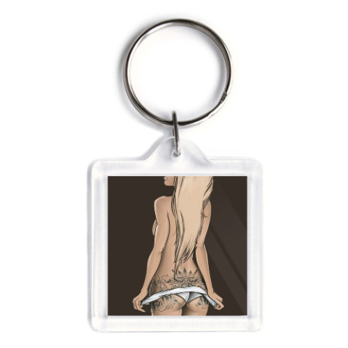 Брелок Девушка с тату.