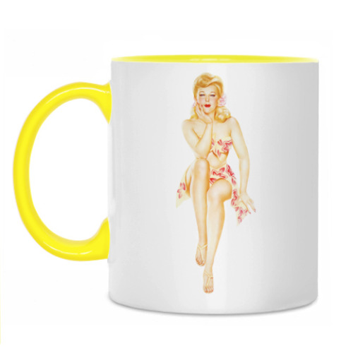 Кружка с принтом Девушка