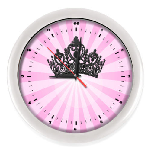 Настенные часы с принтом Корона