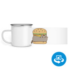 Кружка металлическая белая (круговая запечатка)