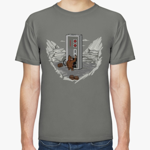 Футболка с принтом Горилла и приставка