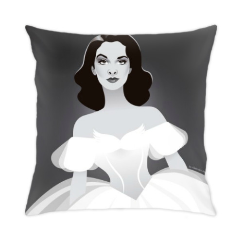 Подушка с принтом Вивьен Ли 'Мост Ватерлоо'