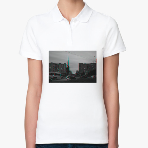 Женская рубашка поло (печать) с принтом Северодвинск