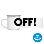 Кружка металлическая белая (круговая запечатка)