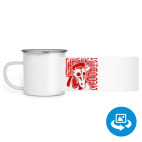 Кружка металлическая белая (круговая запечатка)