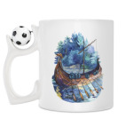Кружка с футбольным мячиком