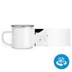 Кружка металлическая белая (круговая запечатка)