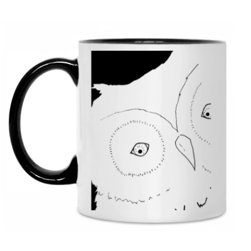 Кружка с принтом Взгляд совы