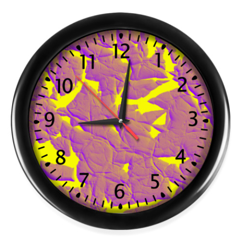 Настенные часы с принтом трещины