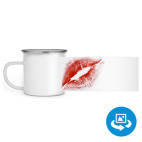 Кружка металлическая белая (круговая запечатка)