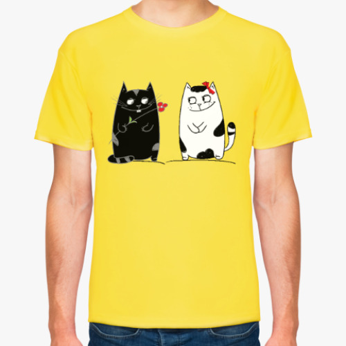 Футболка кот и кошка