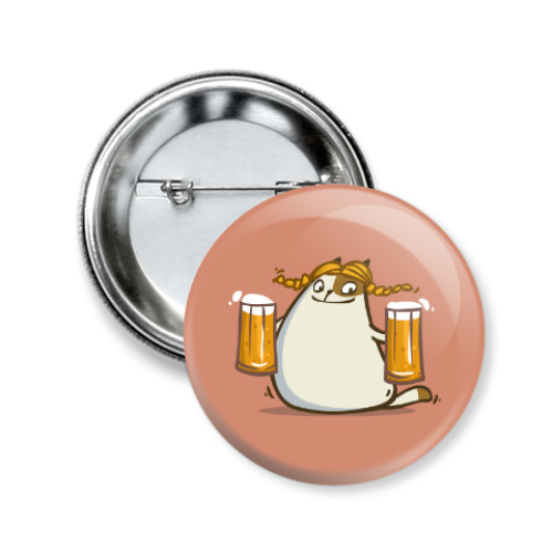 Значок 50мм с принтом Пятничный Котик №22