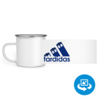 Кружка металлическая белая (круговая запечатка)