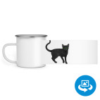 Кружка металлическая белая (круговая запечатка)