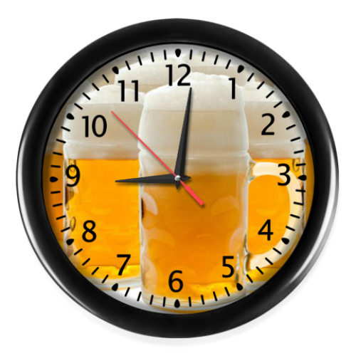 Настенные часы с принтом БОКАЛЫ ПИВА