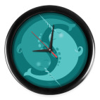 Настенные часы (без цифр) Animal Zen: N is for Narwal