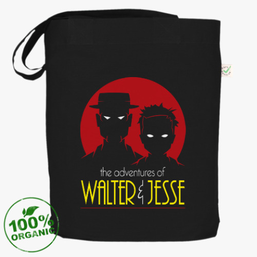 Сумка шоппер с принтом Уолтер и Джесси