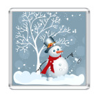 Магнит 6.5 x 6.5 см Снеговичок