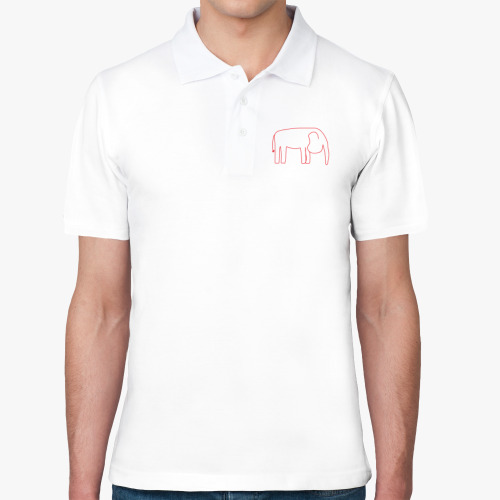Рубашка поло с принтом Слон