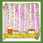 Березы на фиолетовом