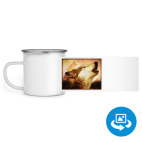 Кружка металлическая белая (круговая запечатка)