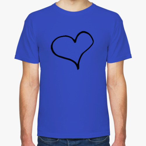 Футболка с принтом Чернильное сердце