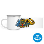 Кружка металлическая белая (круговая запечатка)