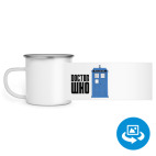 Кружка металлическая белая (круговая запечатка)