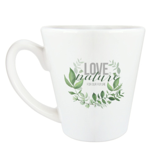 Чашка Латте с принтом LoveNature