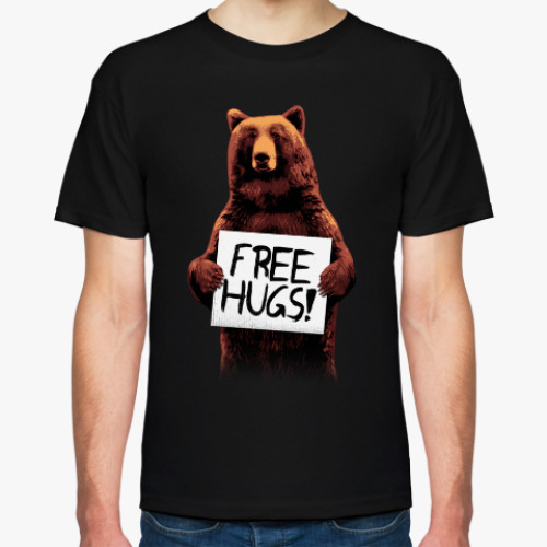 Футболка с принтом Бесплатные объятия