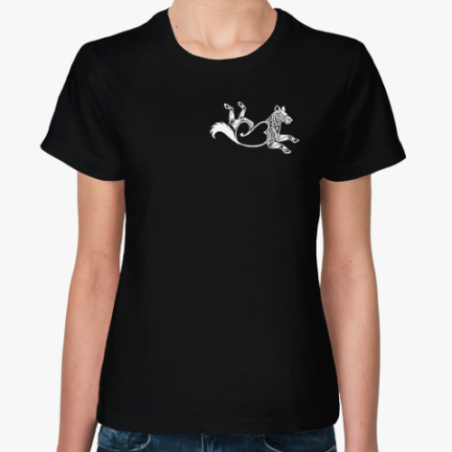 Женская футболка с принтом Скифский волк