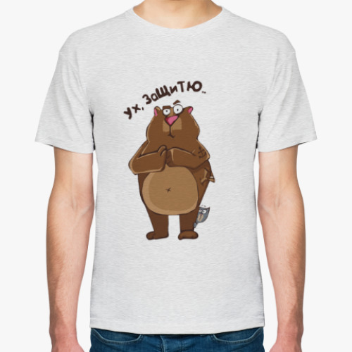 Футболка с принтом Ух, защитю.
