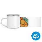 Кружка металлическая белая (круговая запечатка)