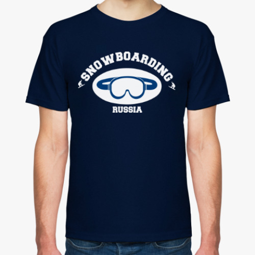 Футболка с принтом Snowboarding Сноуборд