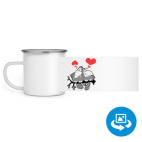 Кружка металлическая белая (круговая запечатка)