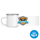 Кружка металлическая белая (круговая запечатка)