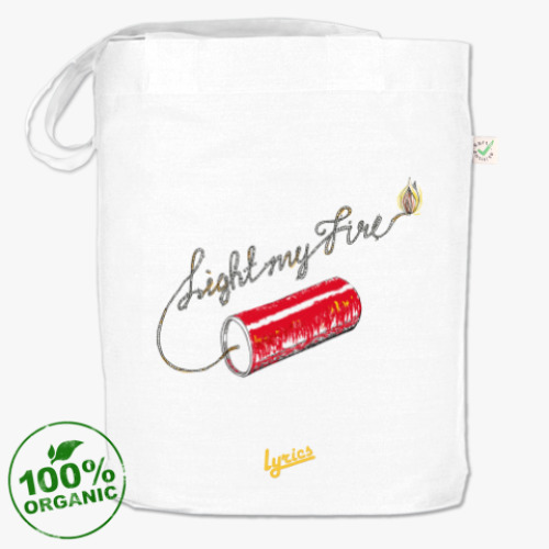 Сумка шоппер с принтом Light my fire