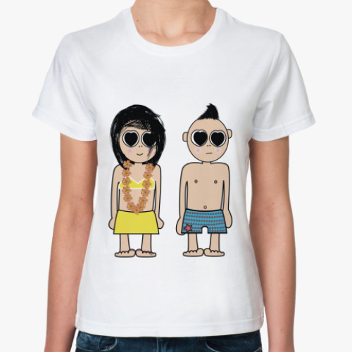 Классическая футболка с принтом Summer